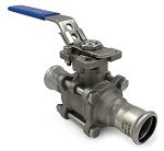 INOX PRESS-Kulový kohout INOX 3dílný 18mm